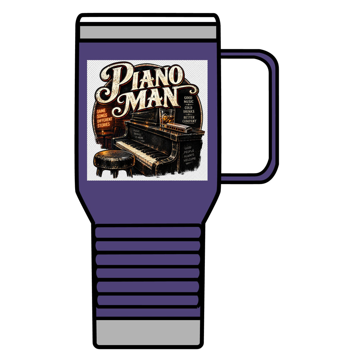 Piano Man Retro Bar - 20oz Insulated Mug