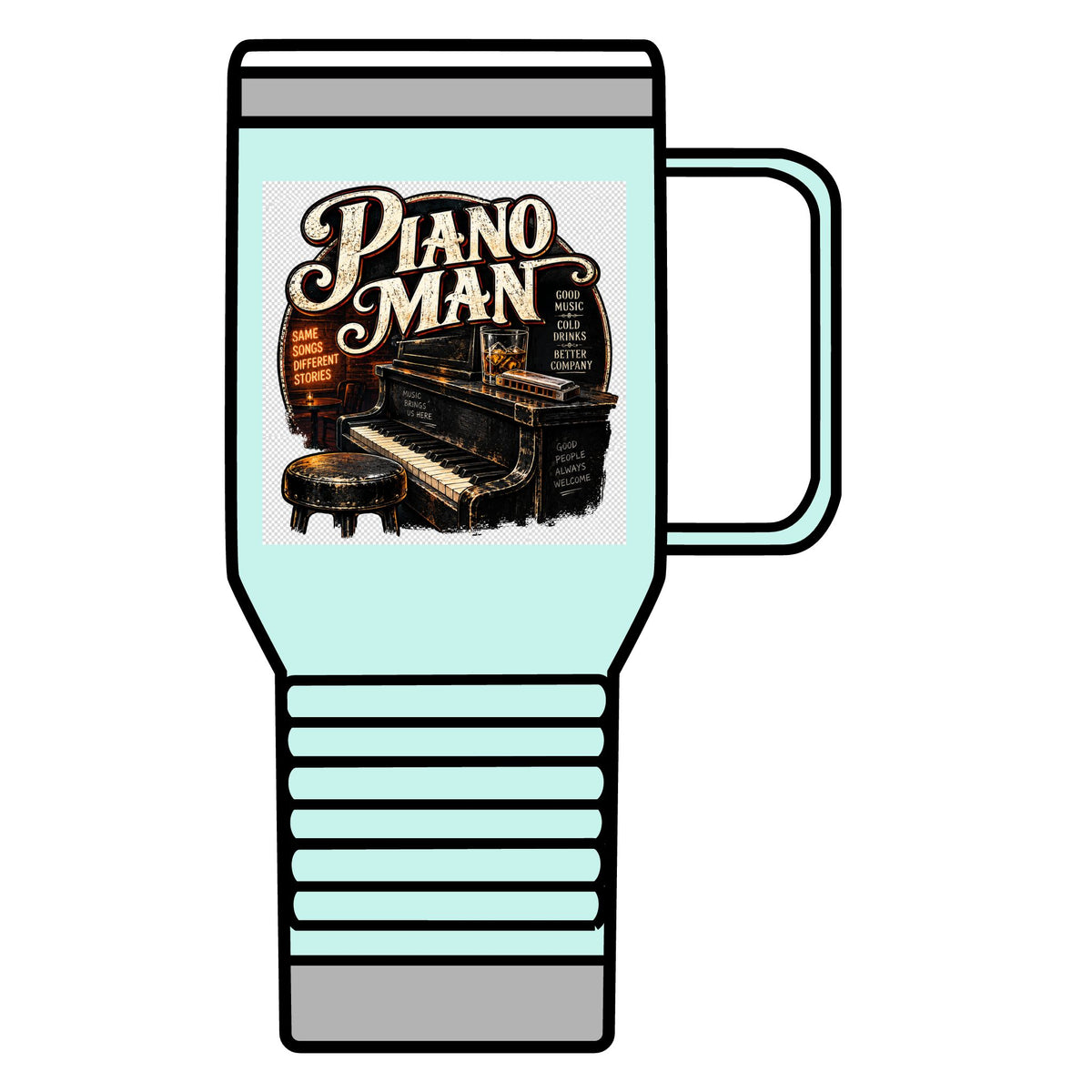 Piano Man Retro Bar - 20oz Insulated Mug
