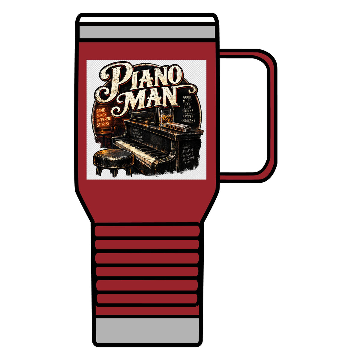 Piano Man Retro Bar - 20oz Insulated Mug