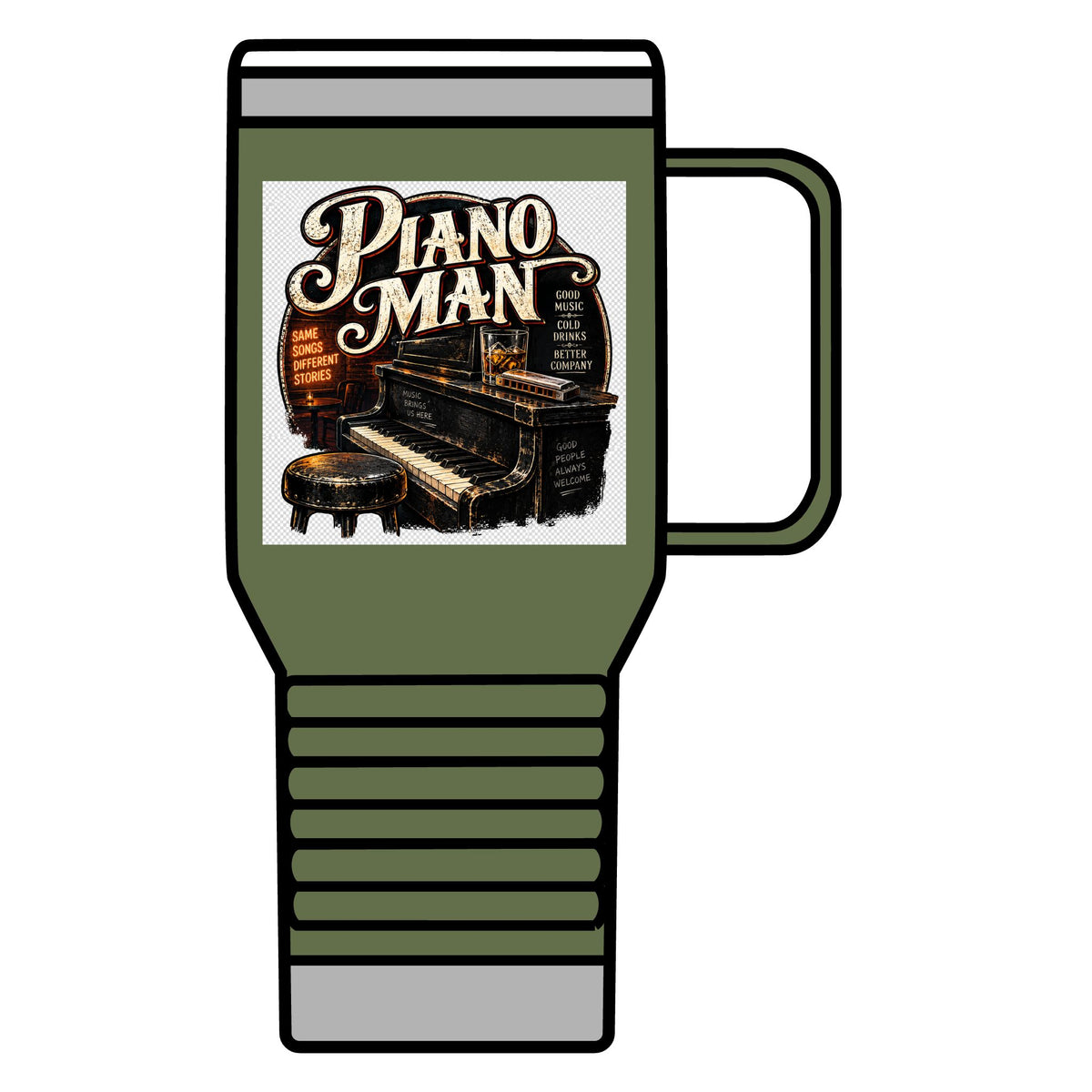 Piano Man Retro Bar - 20oz Insulated Mug
