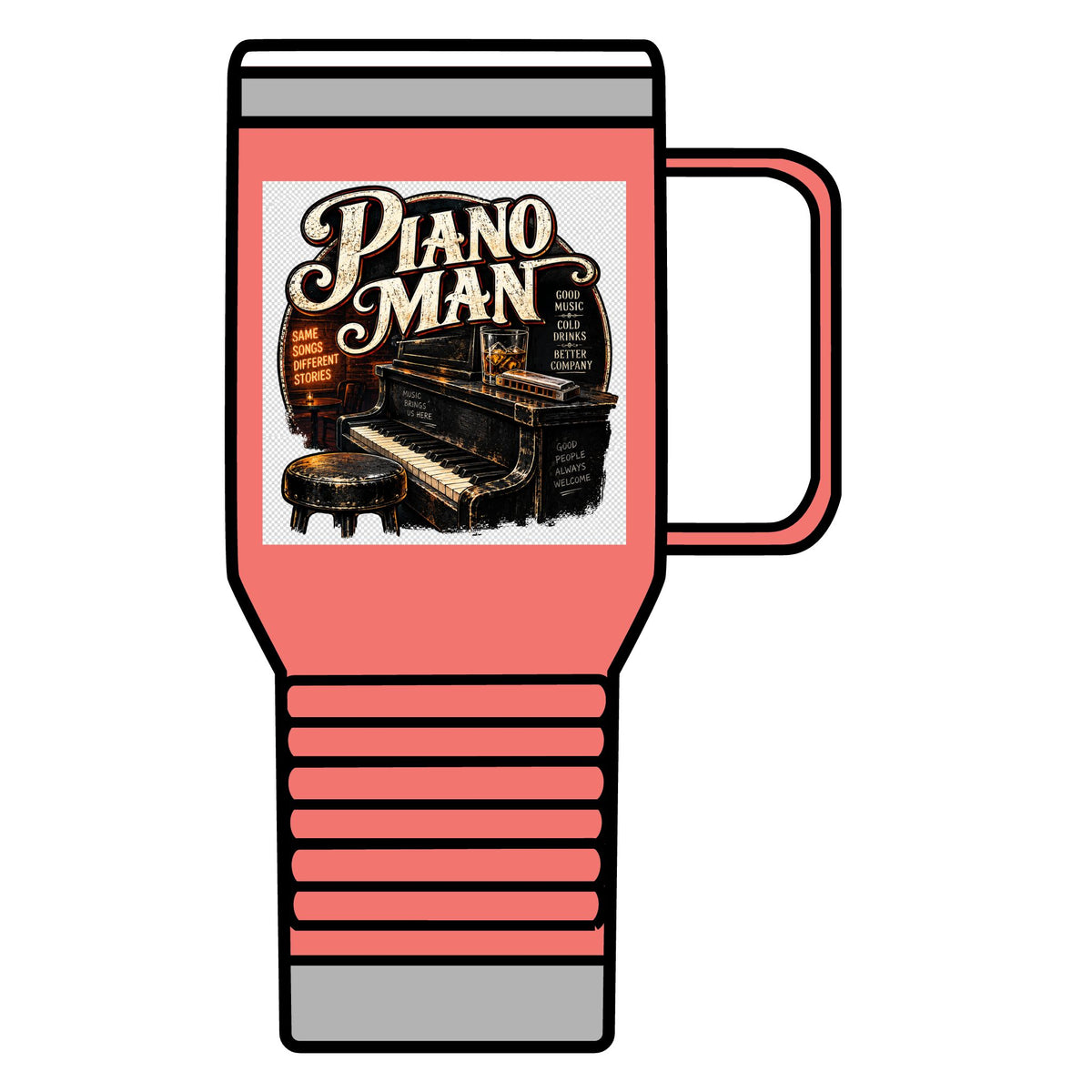 Piano Man Retro Bar - 20oz Insulated Mug