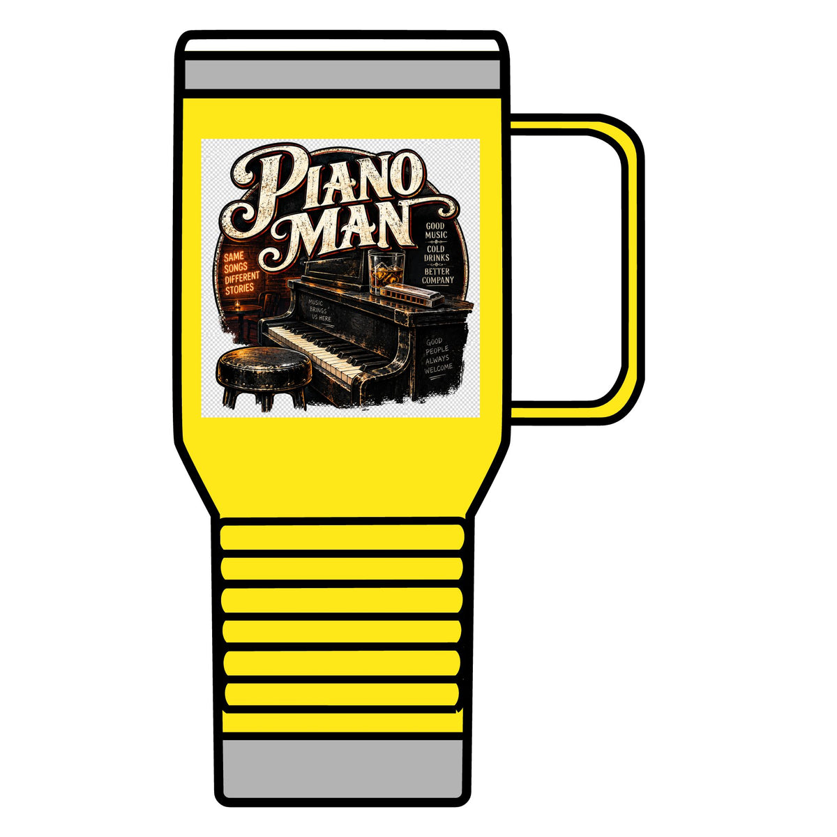 Piano Man Retro Bar - 20oz Insulated Mug