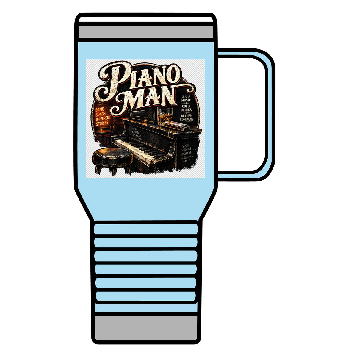 Piano Man Retro Bar - 20oz Insulated Mug