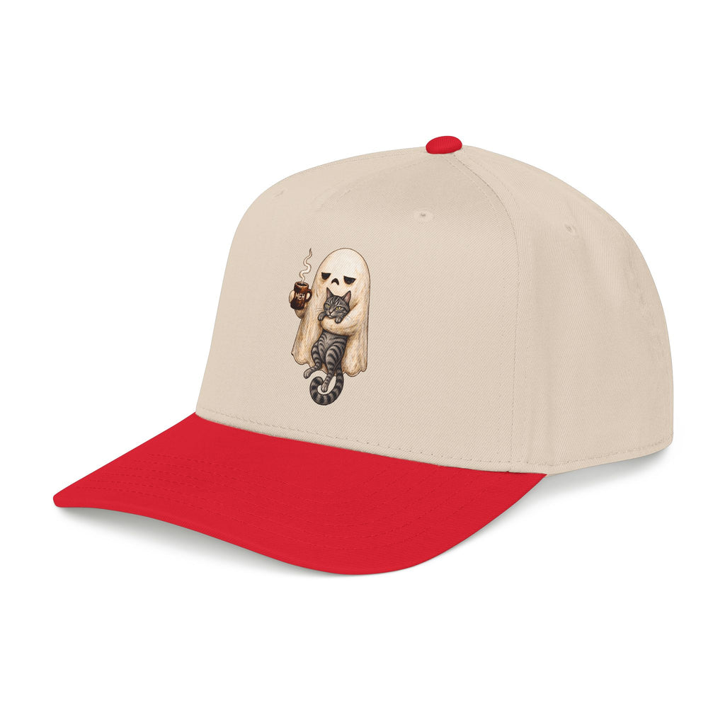 Meh Ghost and Gray Tabby Cat - OTTO Baseball Hat
