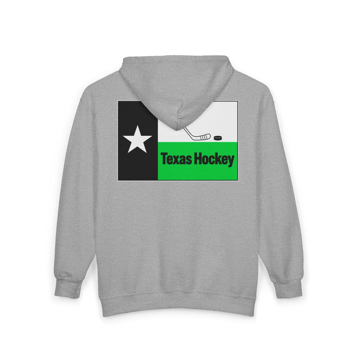 Texas Hockey Flag - Full-Zip Hooded Sweatshirt