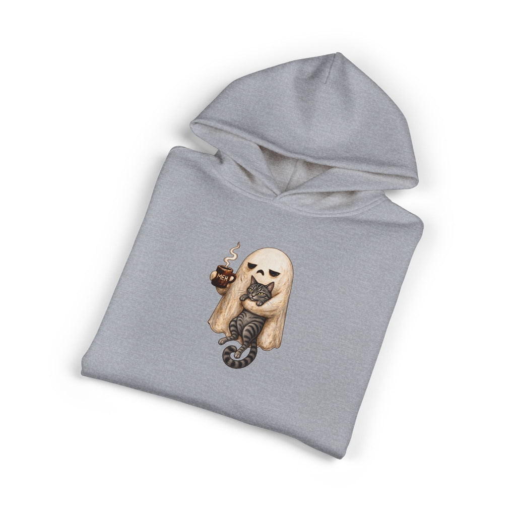 Meh Ghost and Gray Tabby Cat - Hoodie