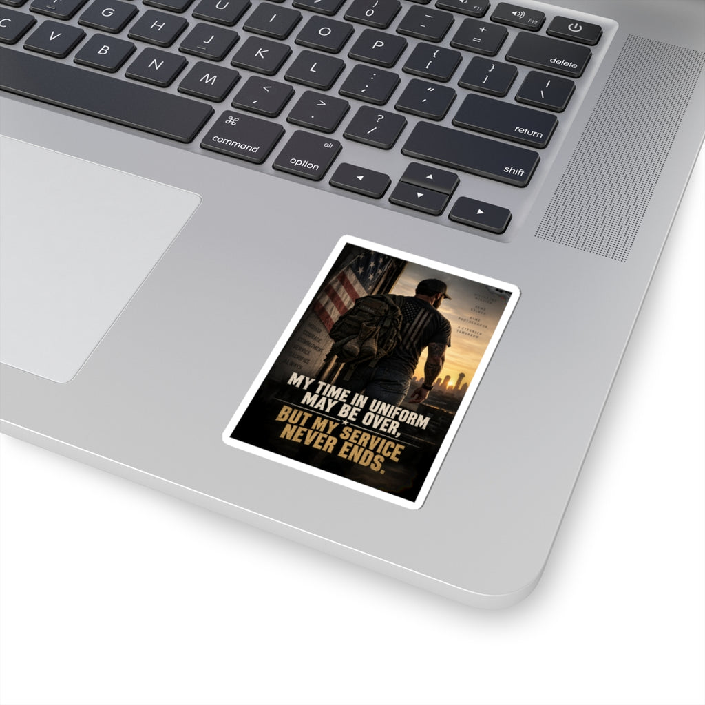 Service Never Ends - Kiss-Cut Sticker