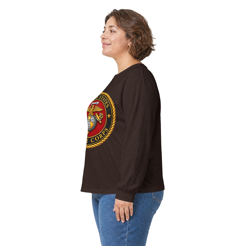 U.S. Marine Corps Emblem - Unisex Ultra Cotton Long Sleeve Tee