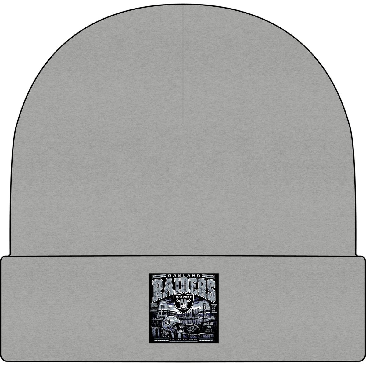 Oakland Raiders Black Heritage - AS Colour 1107 Cuff Beanie