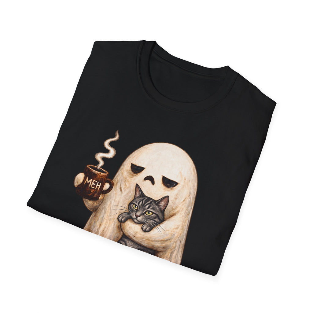 Meh Ghost and Gray Tabby Cat - Classic Tee