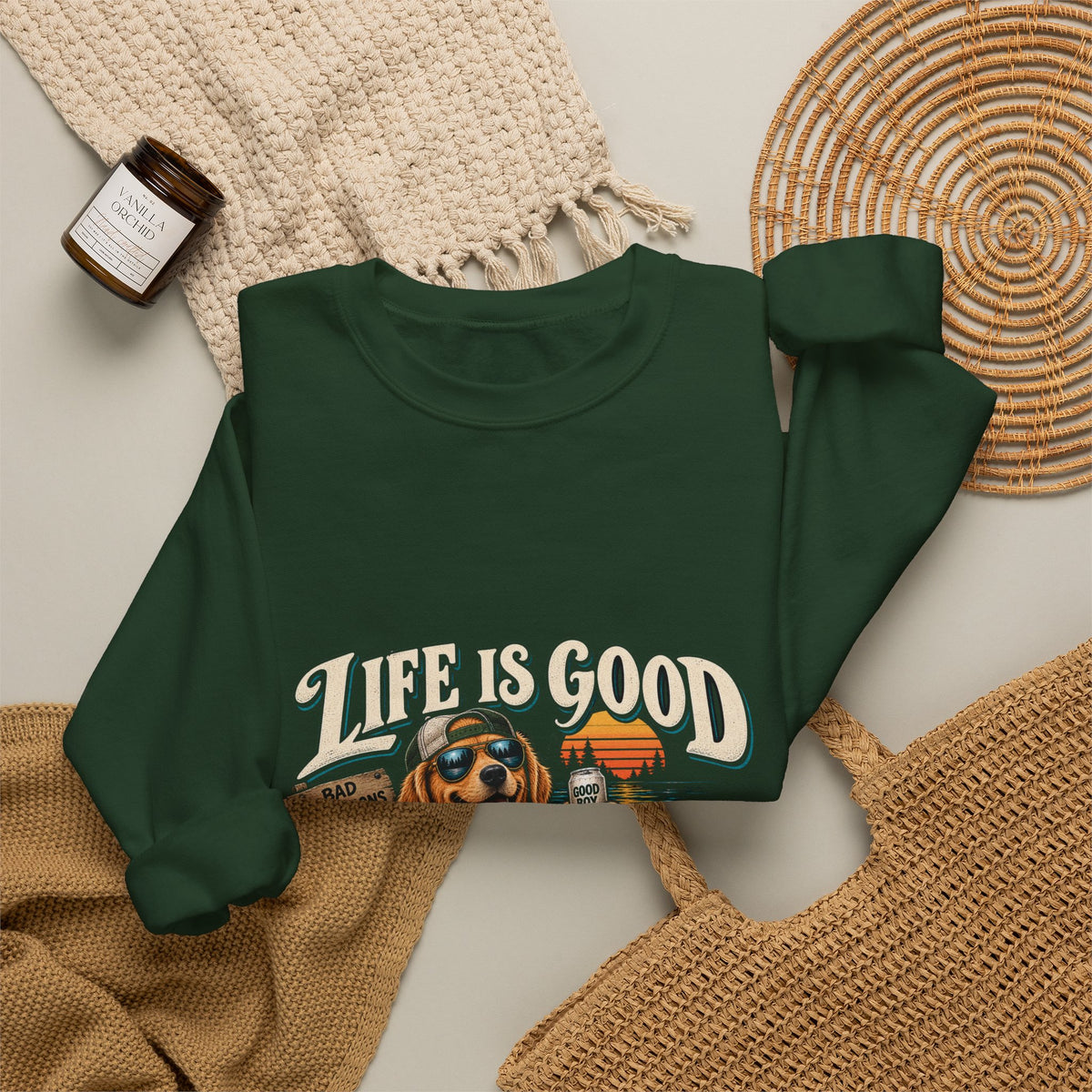 Life is Good Floatin' - Crewneck Sweatshirt