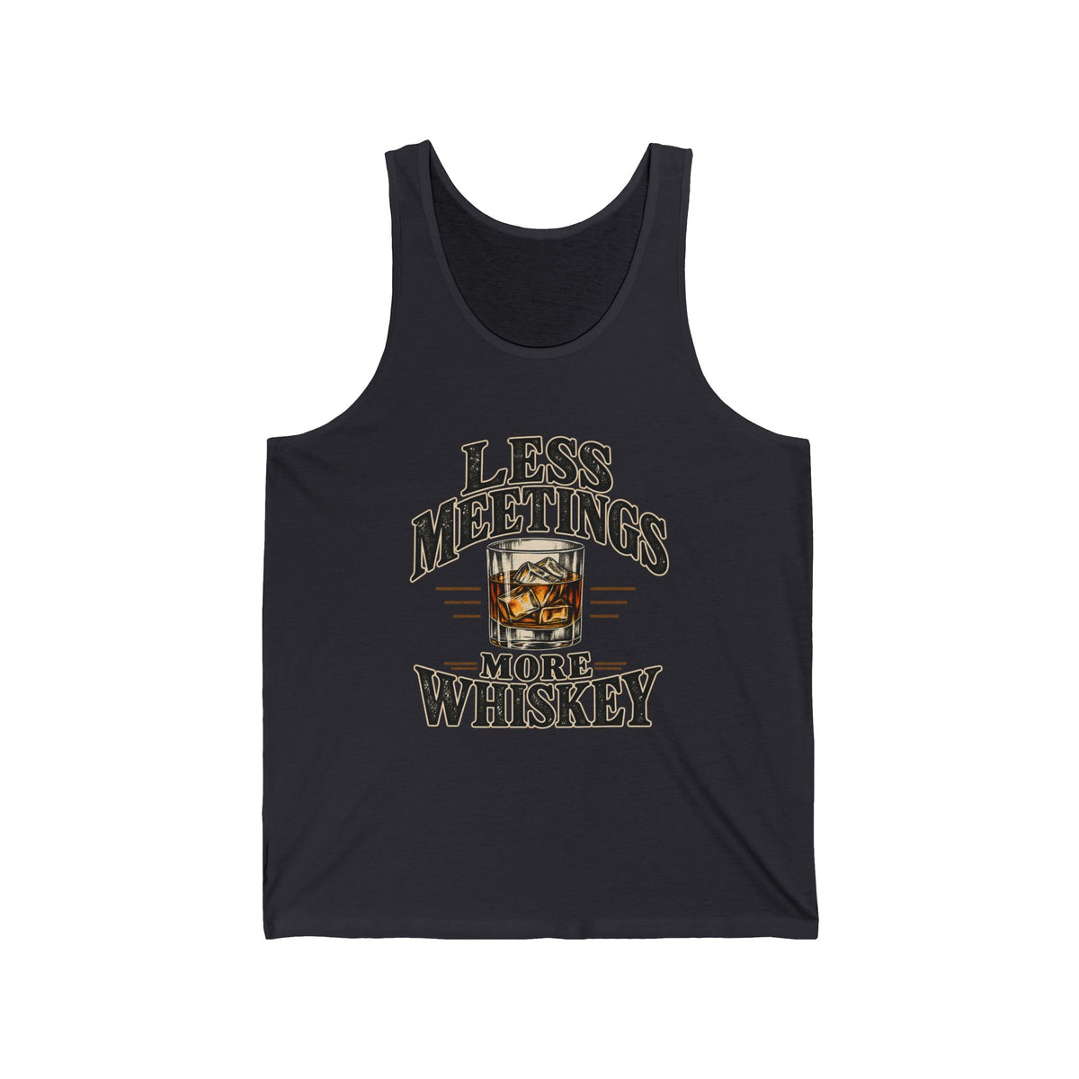 Less Meetings More Whiskey - Athletic Tank