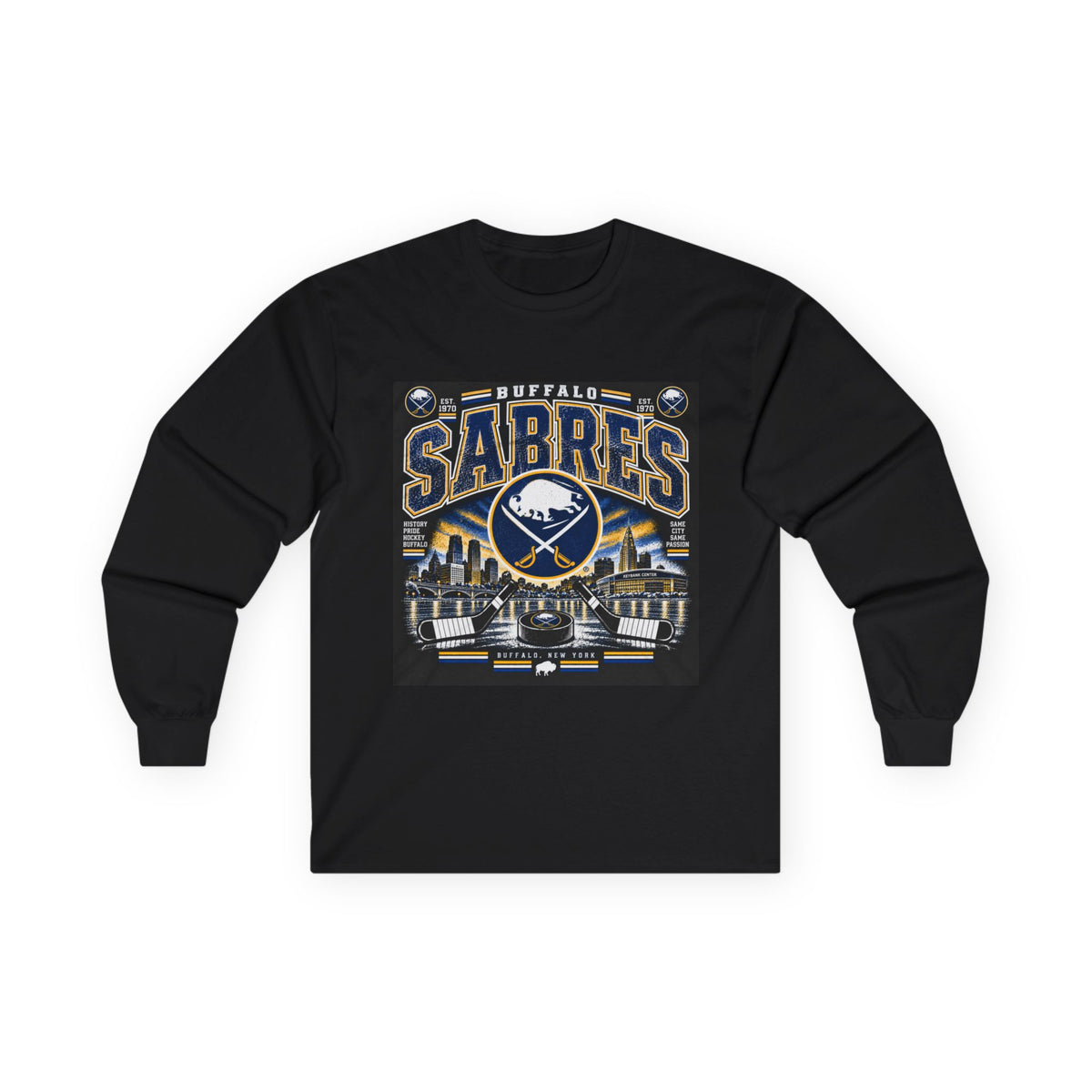 Buffalo Sabres Heritage Shield - Unisex Ultra Cotton Long Sleeve Tee