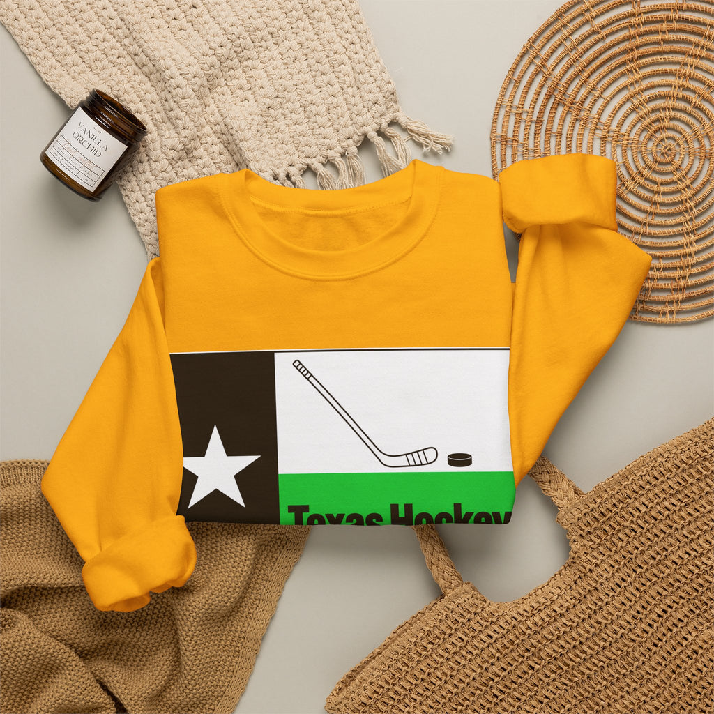 Texas Hockey Flag - Crewneck Sweatshirt