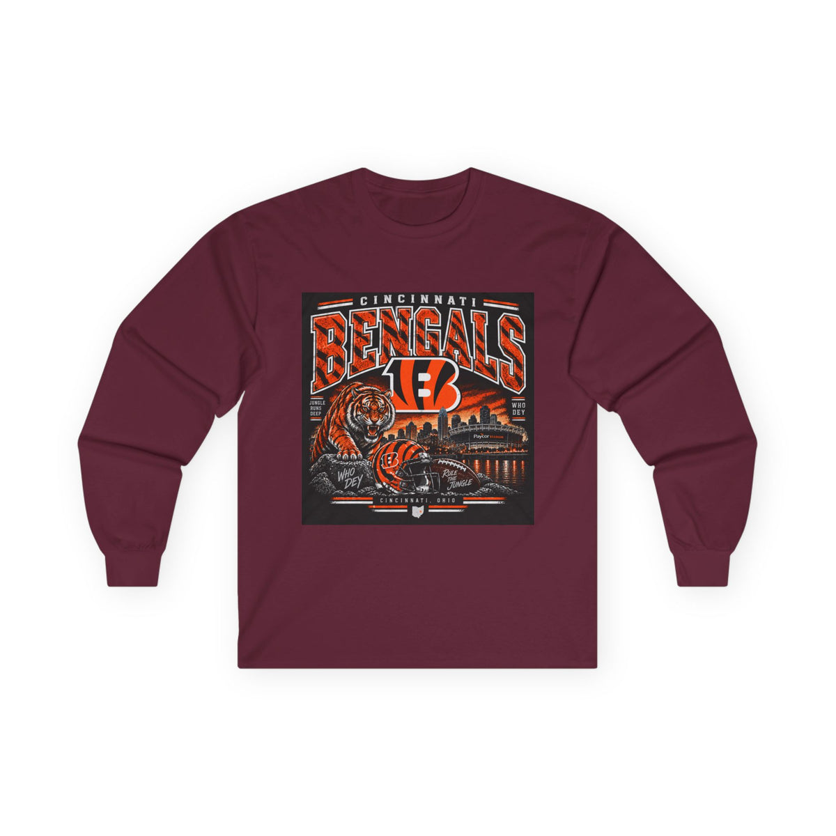 Cincinnati Bengals Jungle Reign - Unisex Ultra Cotton Long Sleeve Tee