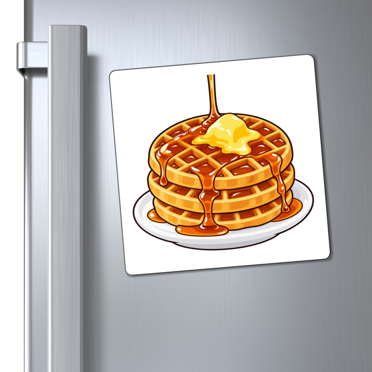 Cartoon Waffles - Magnet