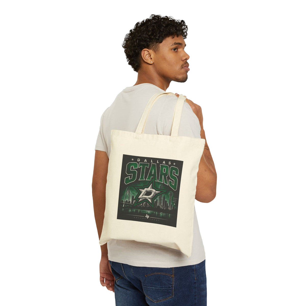 Dallas Stars Skyline Tee - Canvas Tote