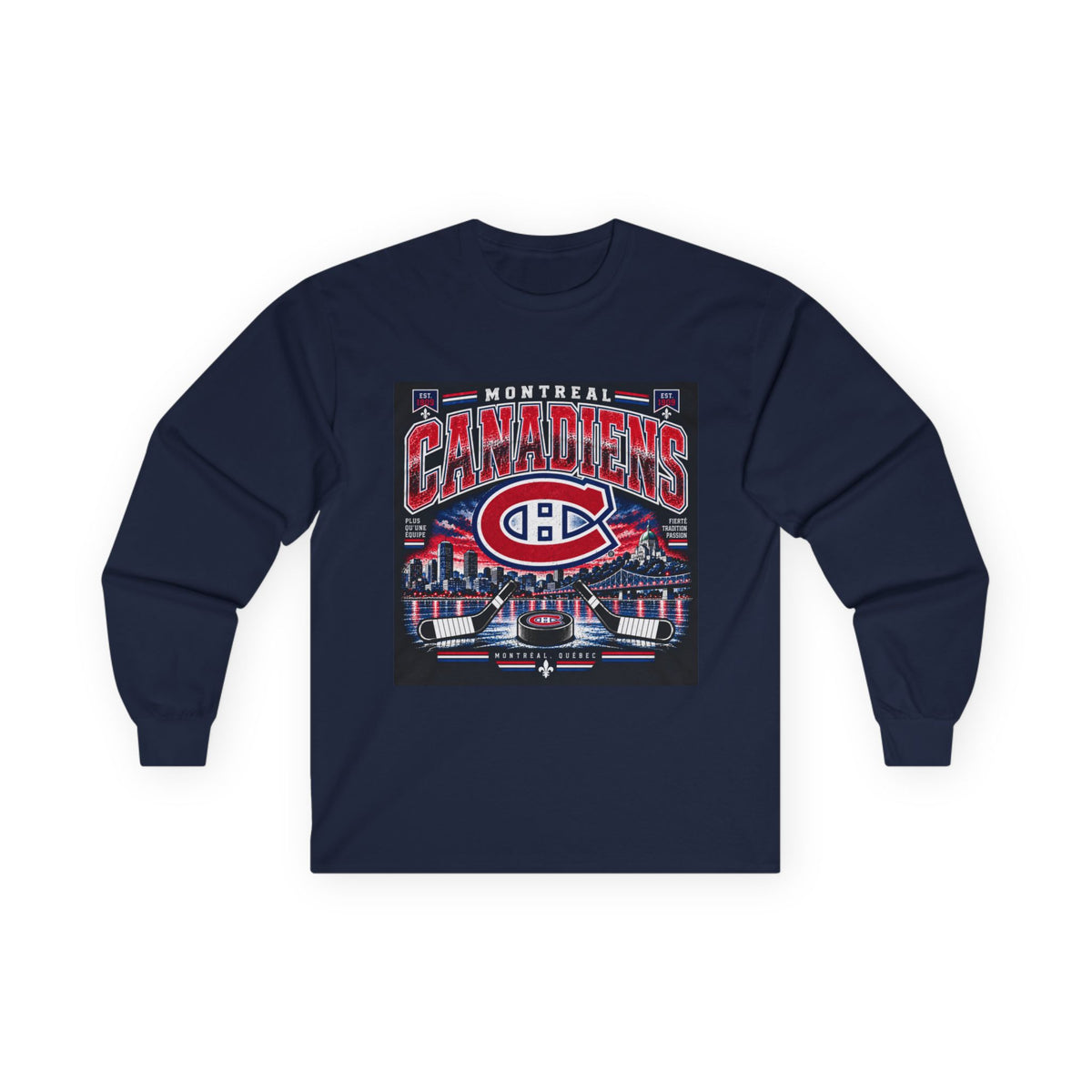 Montreal Canadiens Skyline - Unisex Ultra Cotton Long Sleeve Tee
