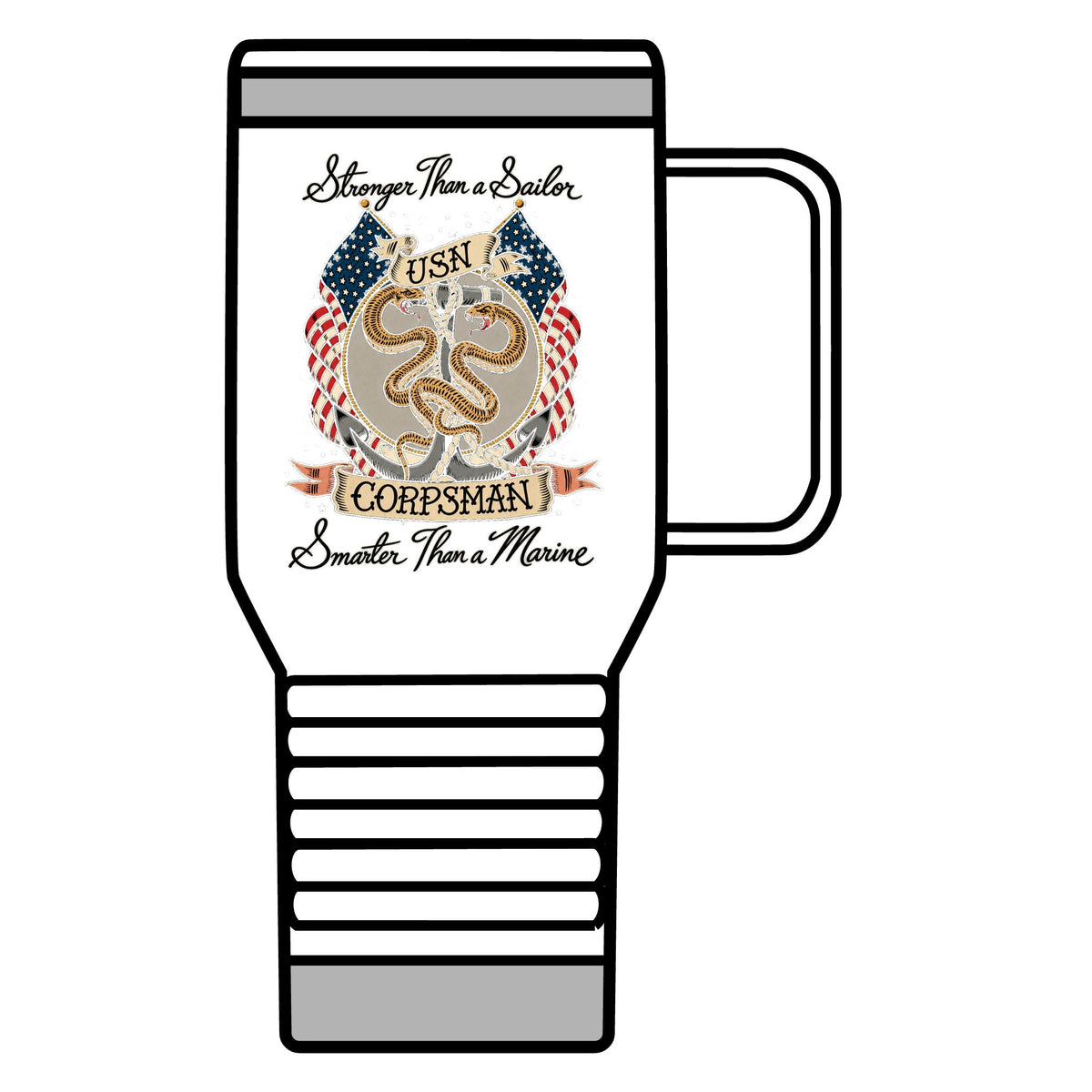 Corpsman Pride Crest - 20oz Insulated Mug