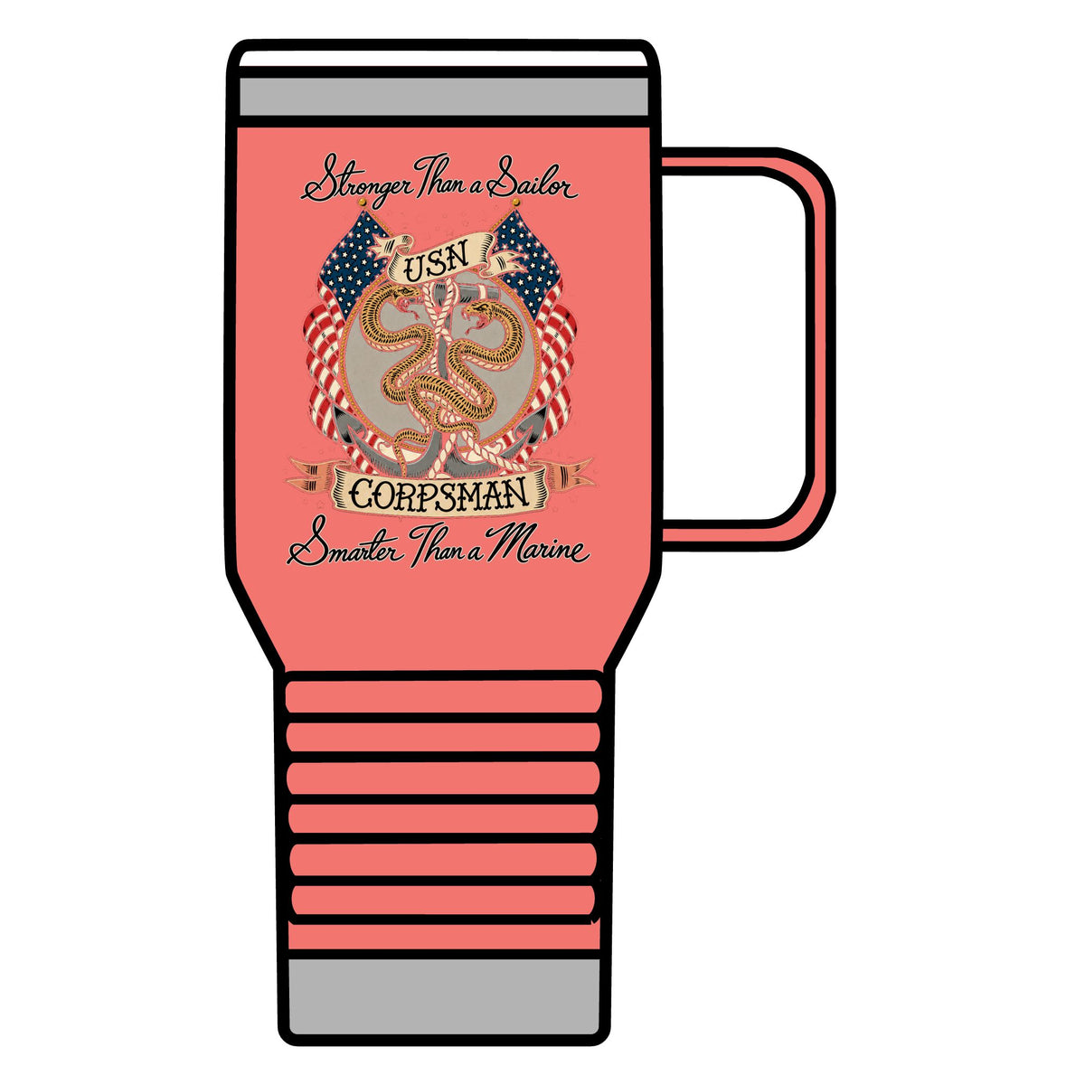Corpsman Pride Crest - 20oz Insulated Mug