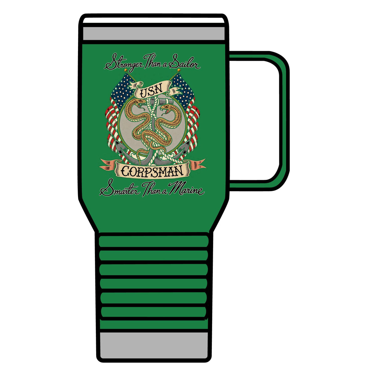 Corpsman Pride Crest - 20oz Insulated Mug