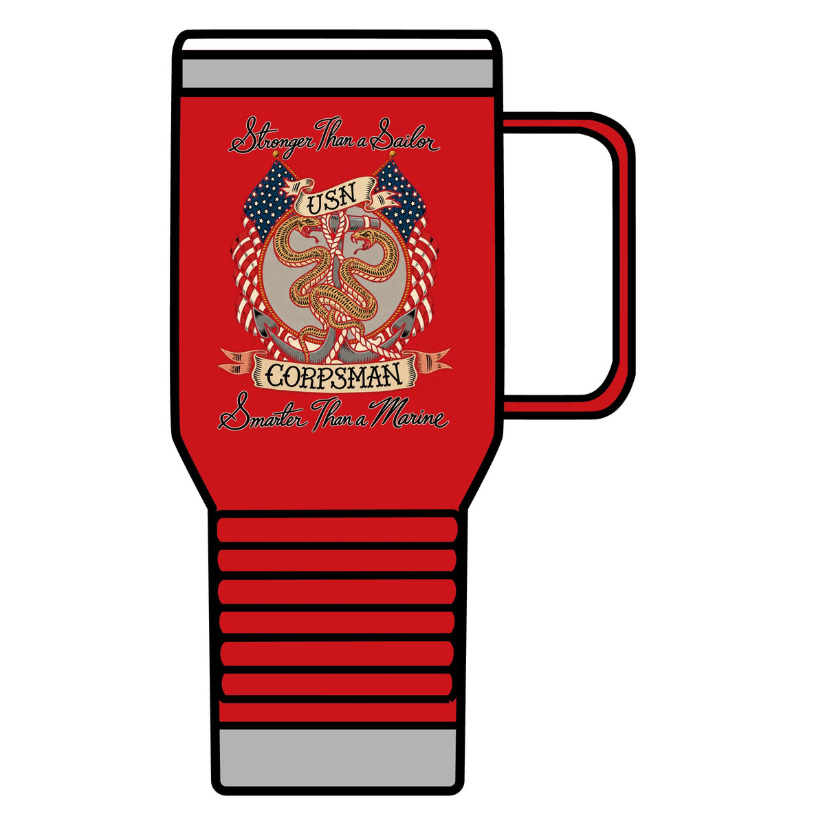 Corpsman Pride Crest - 20oz Insulated Mug