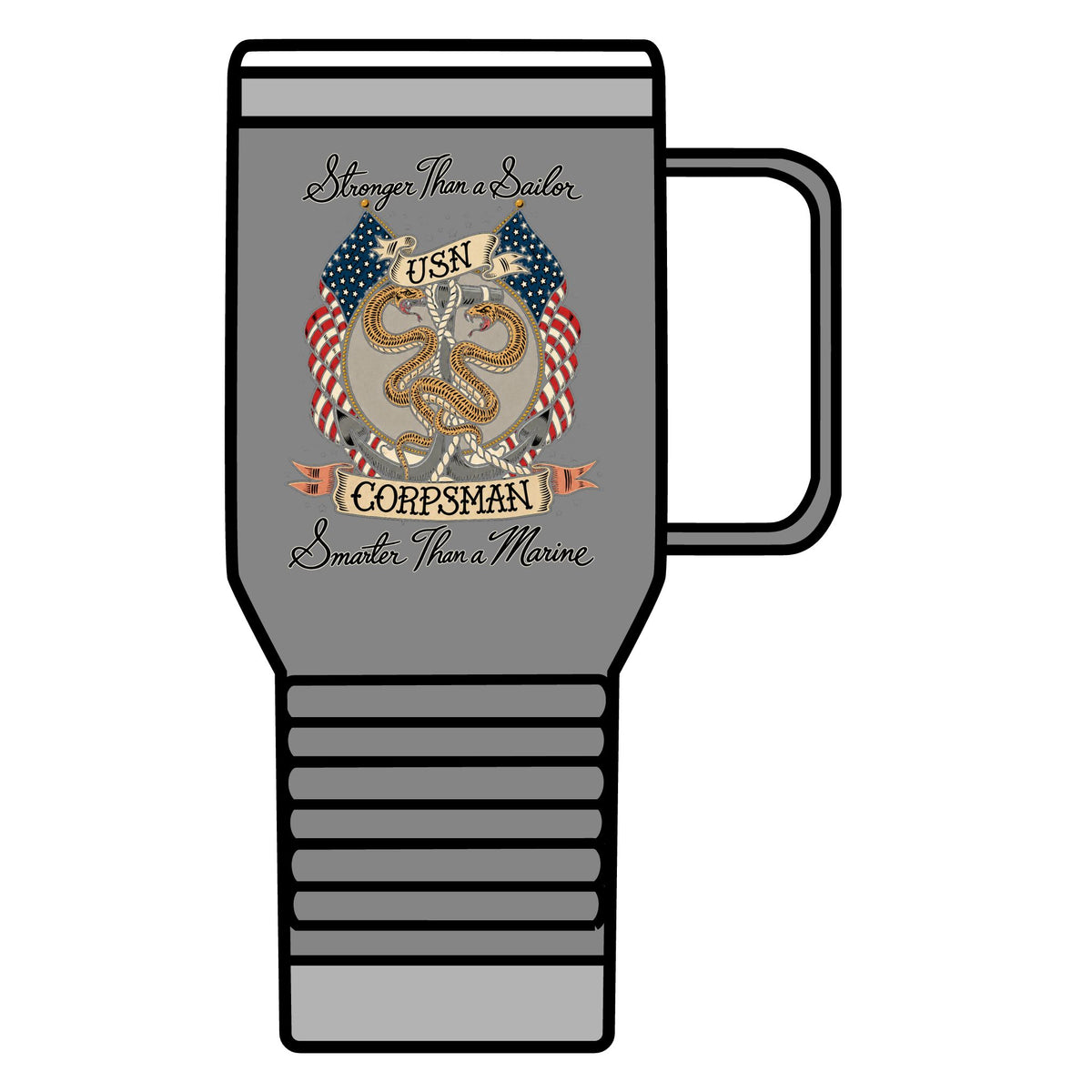 Corpsman Pride Crest - 20oz Insulated Mug