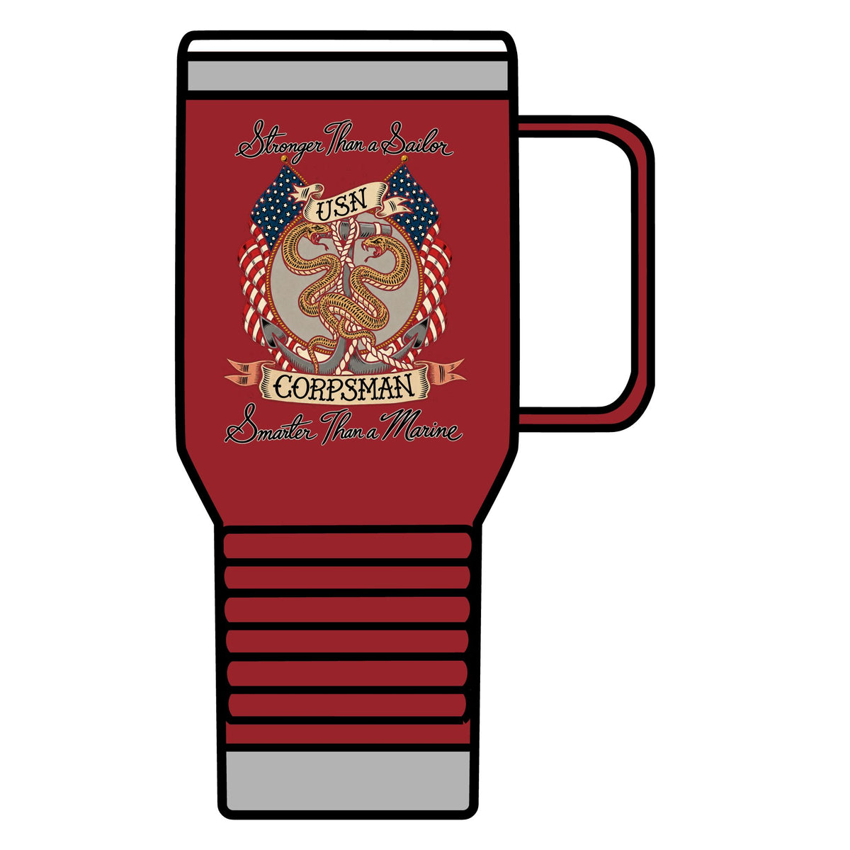 Corpsman Pride Crest - 20oz Insulated Mug