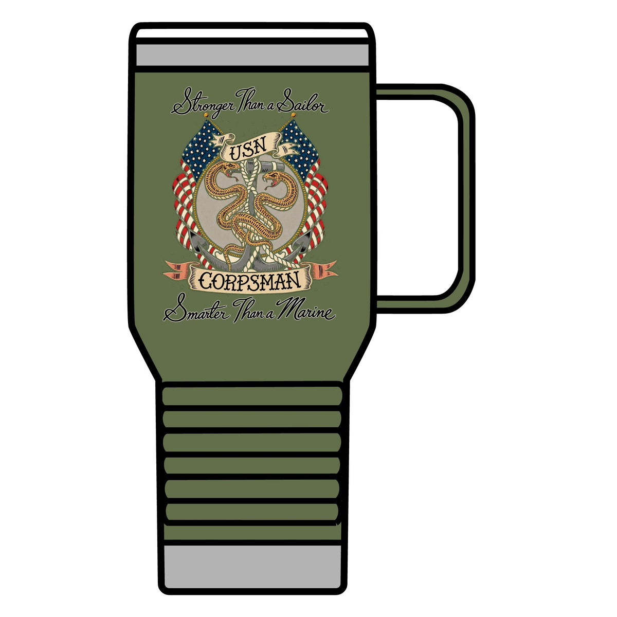 Corpsman Pride Crest - 20oz Insulated Mug