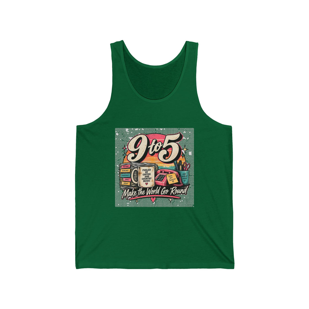 9to5 Make the World Go Round - Athletic Tank