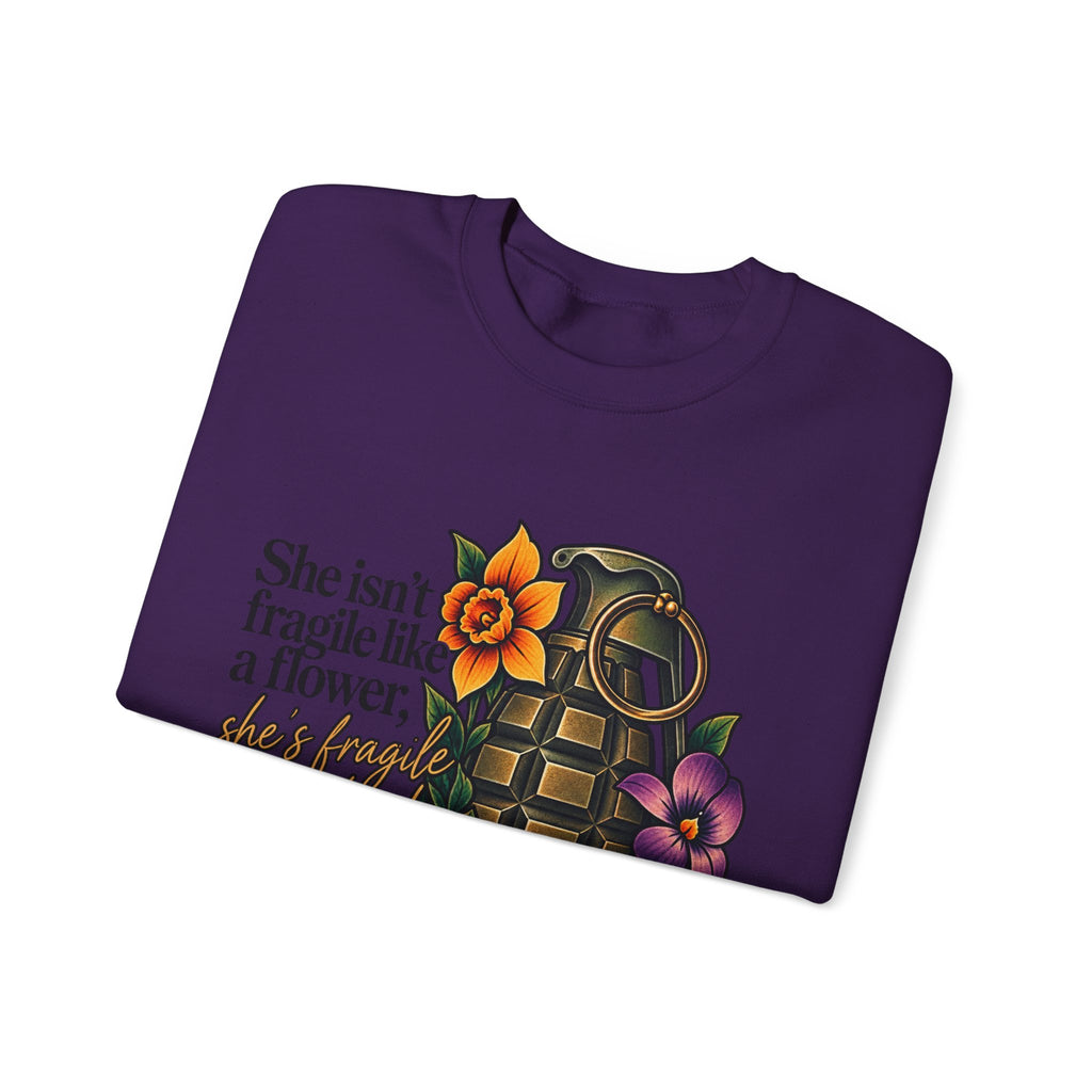 Fragile Like a Bomb - Floral Grenade - Crewneck Sweatshirt