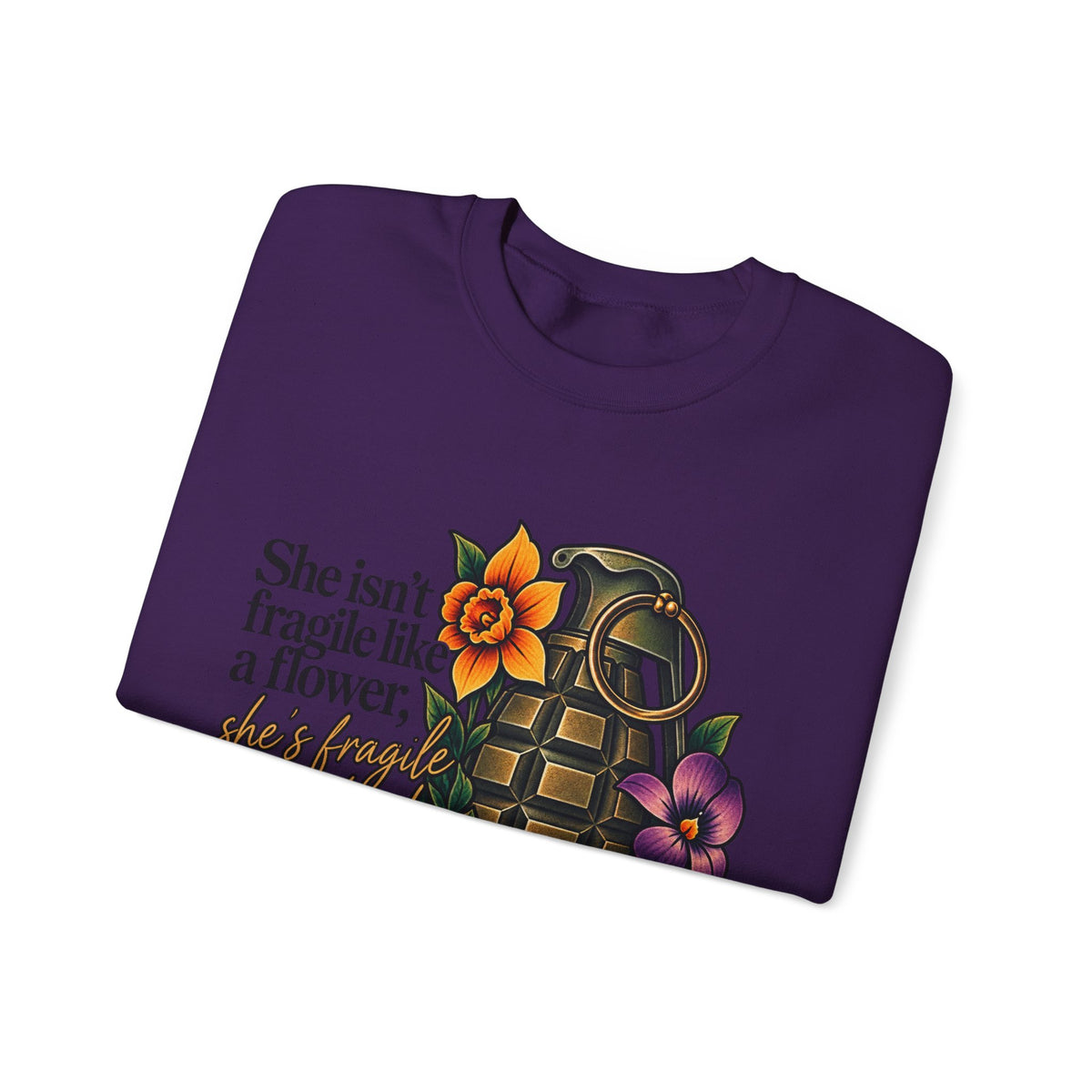 Fragile Like a Bomb - Floral Grenade - Crewneck Sweatshirt