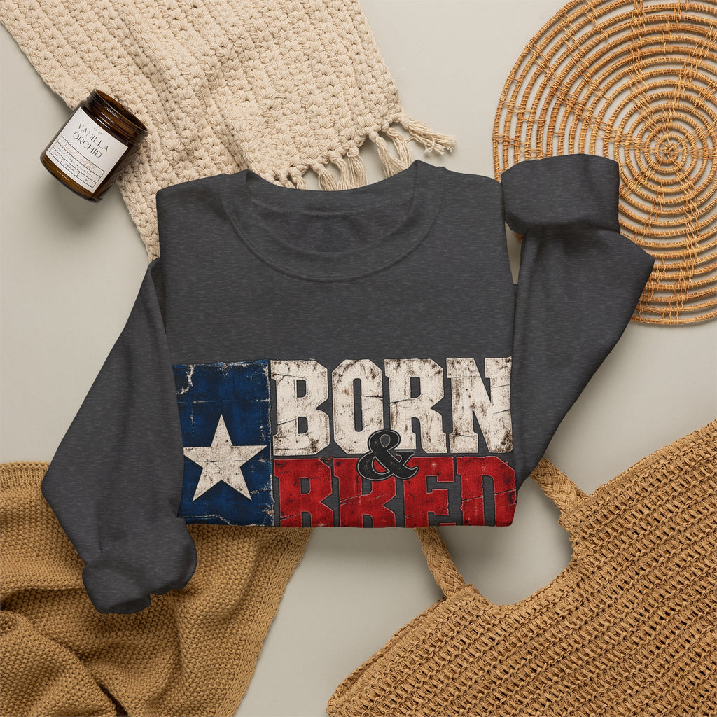 Texas Born and Bred - Crewneck Sweatshirt