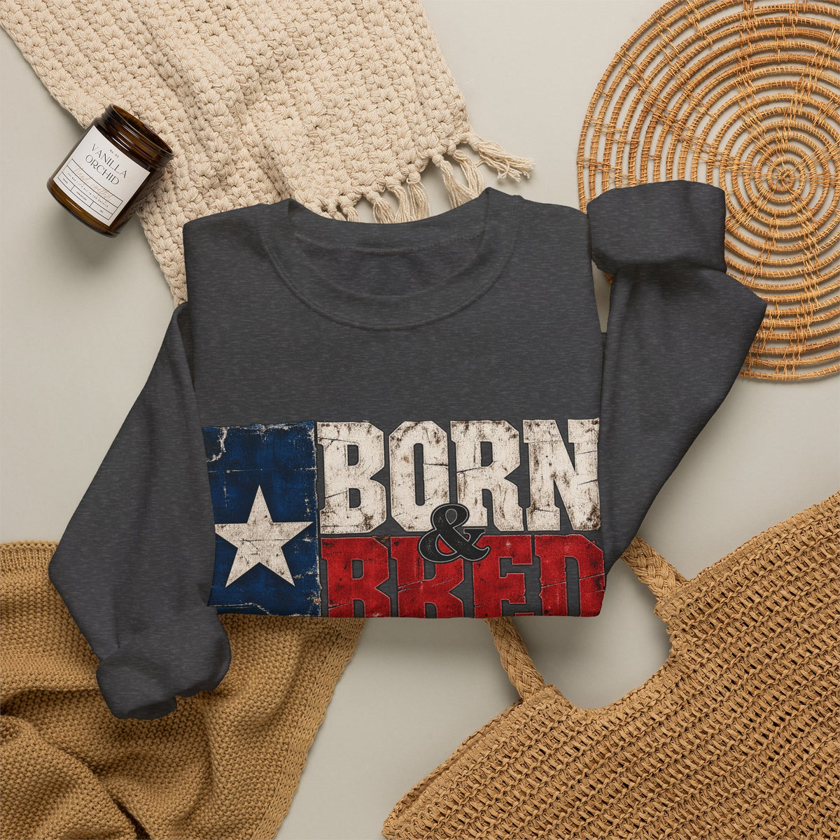 Texas Born and Bred - Crewneck Sweatshirt