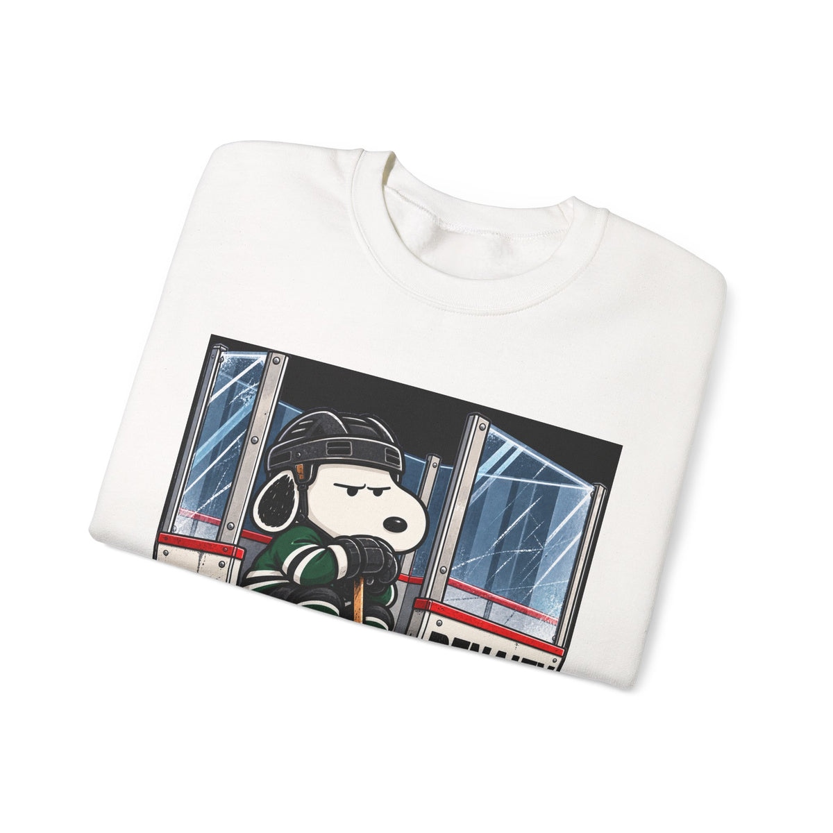 Snoopy Hockey Penalty Box Green - Crewneck Sweatshirt