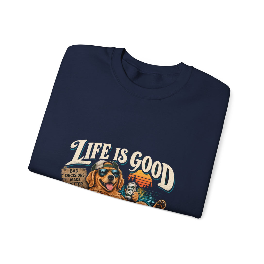 Life is Good Floatin' - Crewneck Sweatshirt