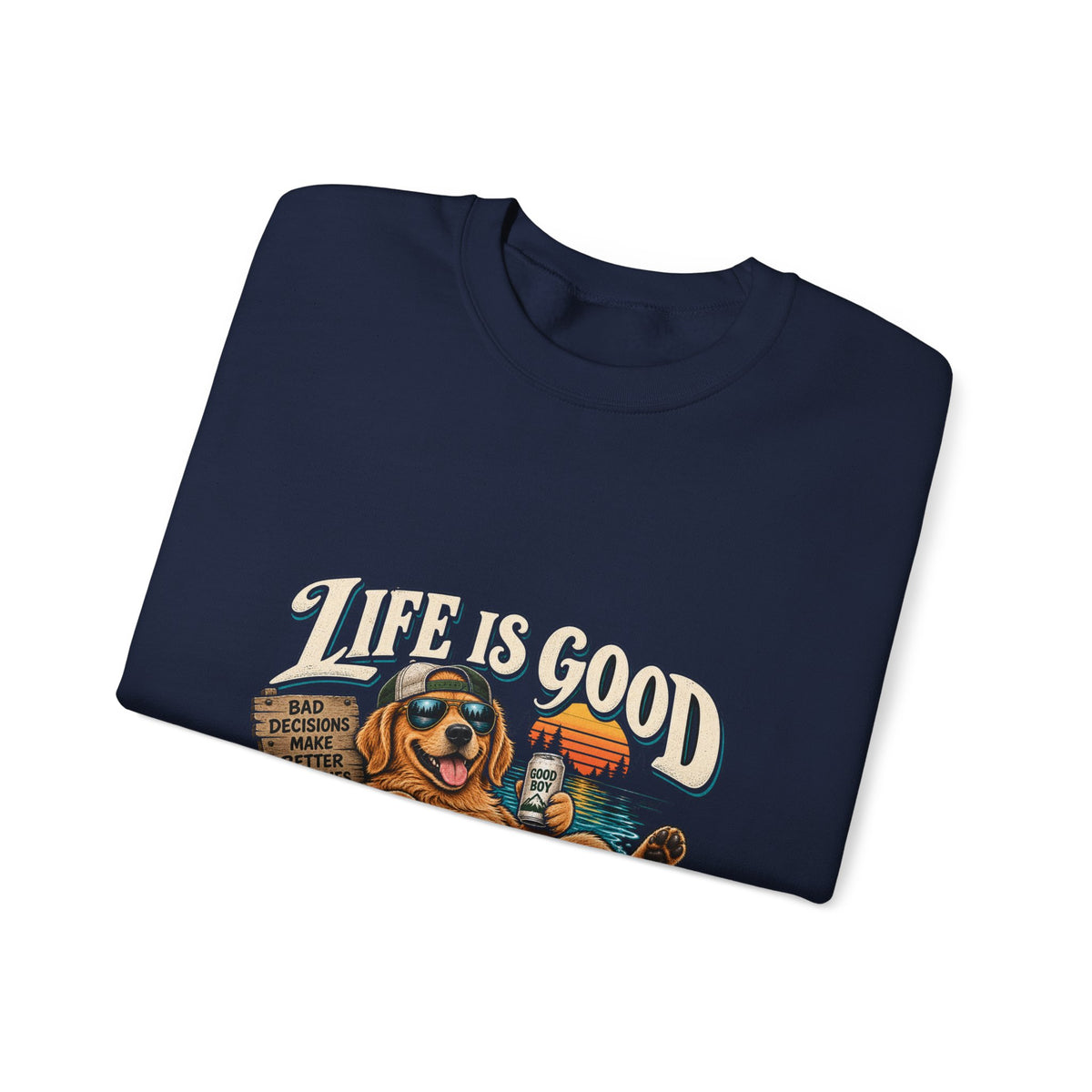 Life is Good Floatin' - Crewneck Sweatshirt