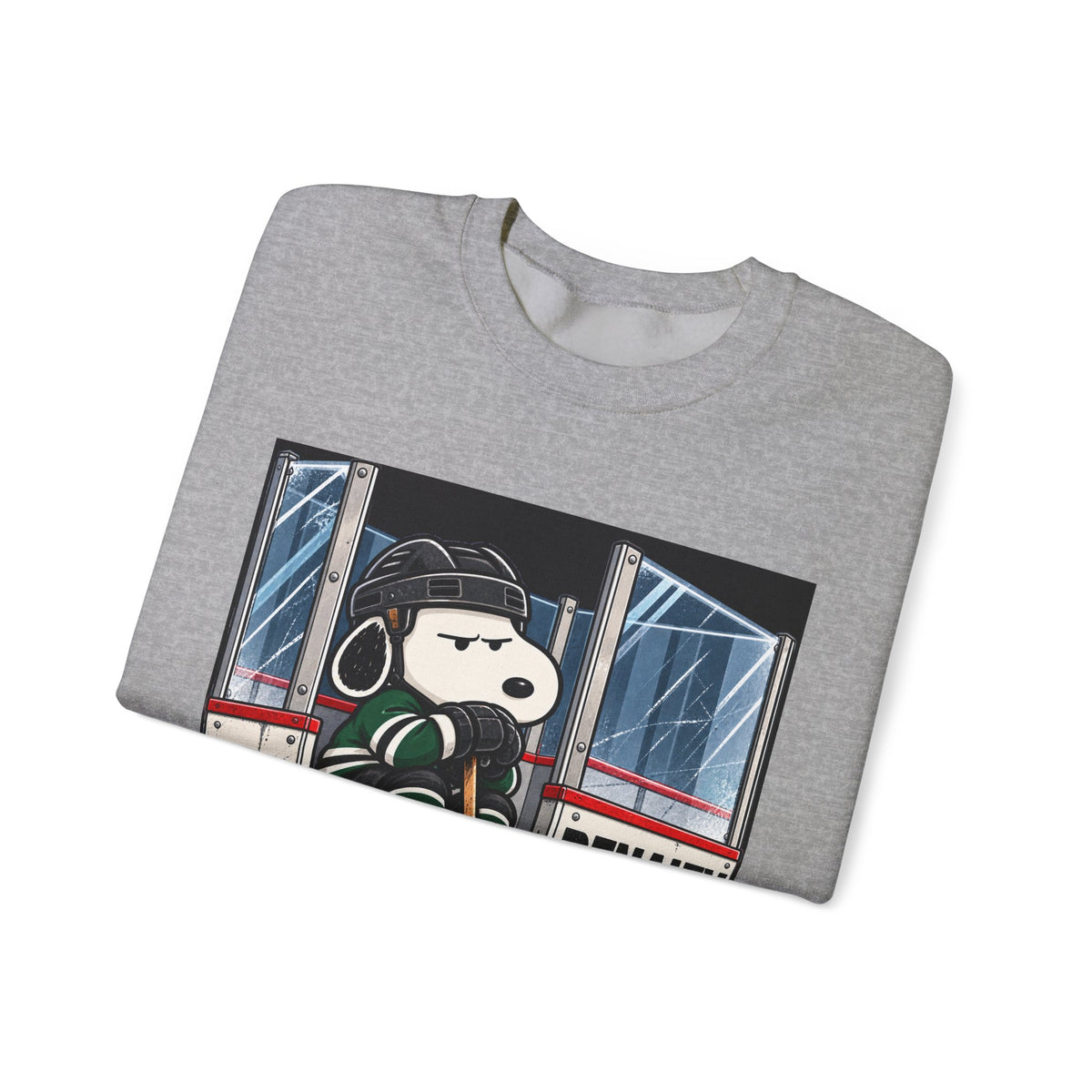 Snoopy Hockey Penalty Box Green - Crewneck Sweatshirt