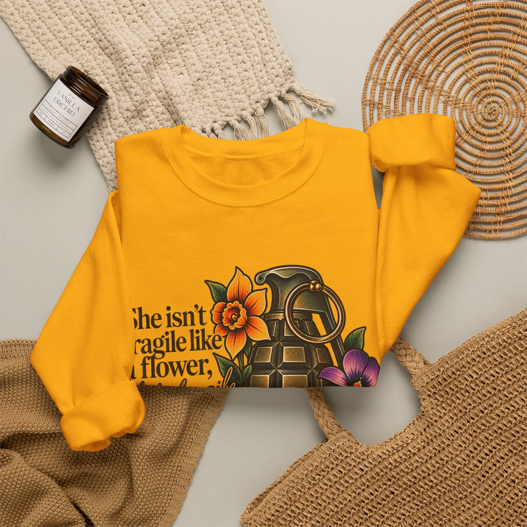 Fragile Like a Bomb - Floral Grenade - Crewneck Sweatshirt