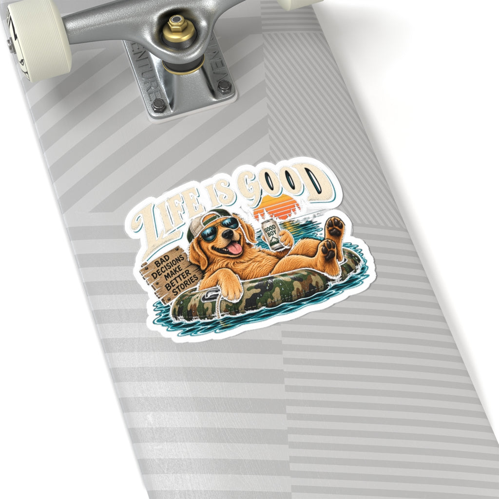 Life is Good Floatin' - Kiss-Cut Sticker