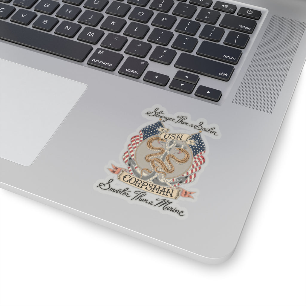 Corpsman Pride Crest - Kiss-Cut Sticker