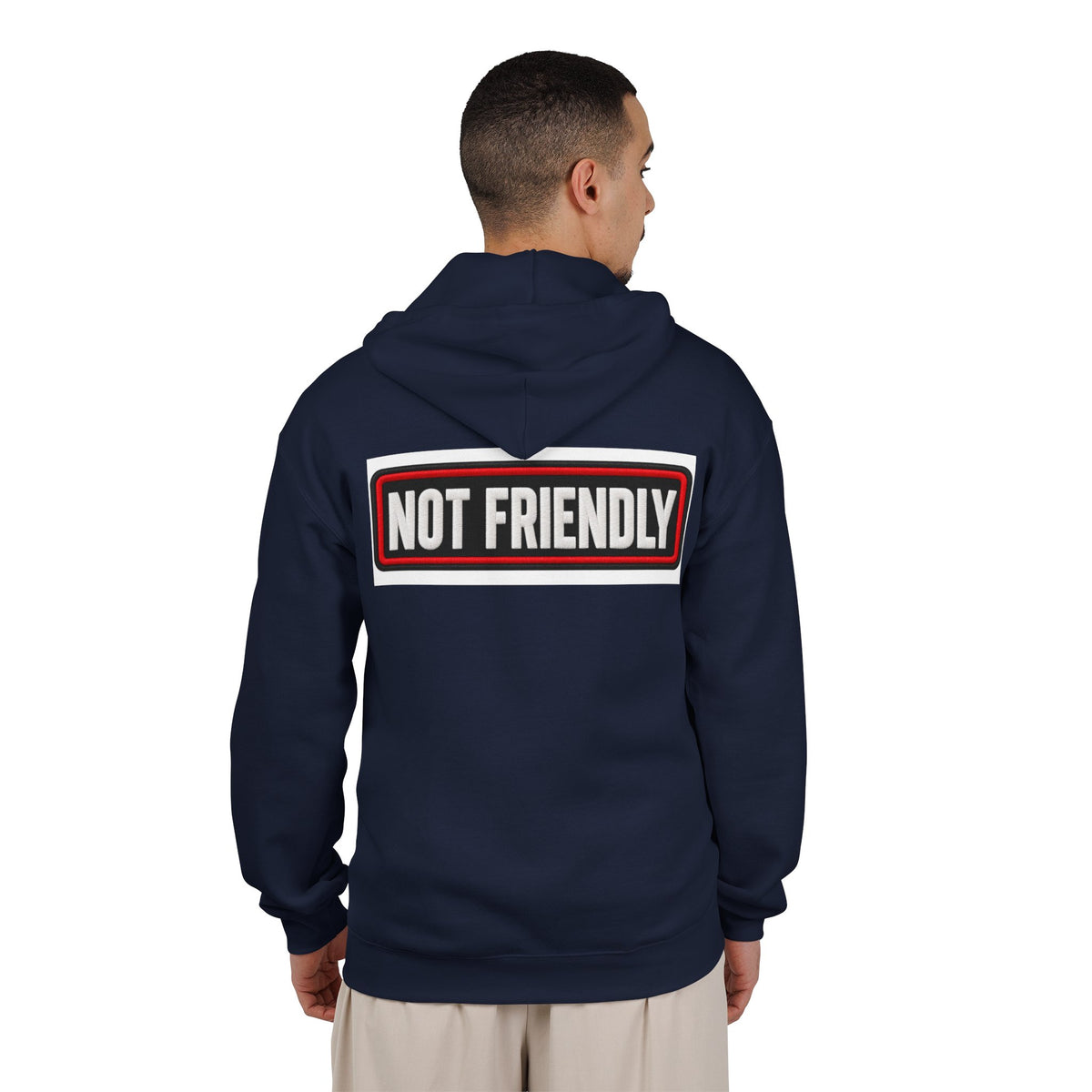 Not Friendly - Service Dog Patch - Full-Zip Hooded Sweatshirt