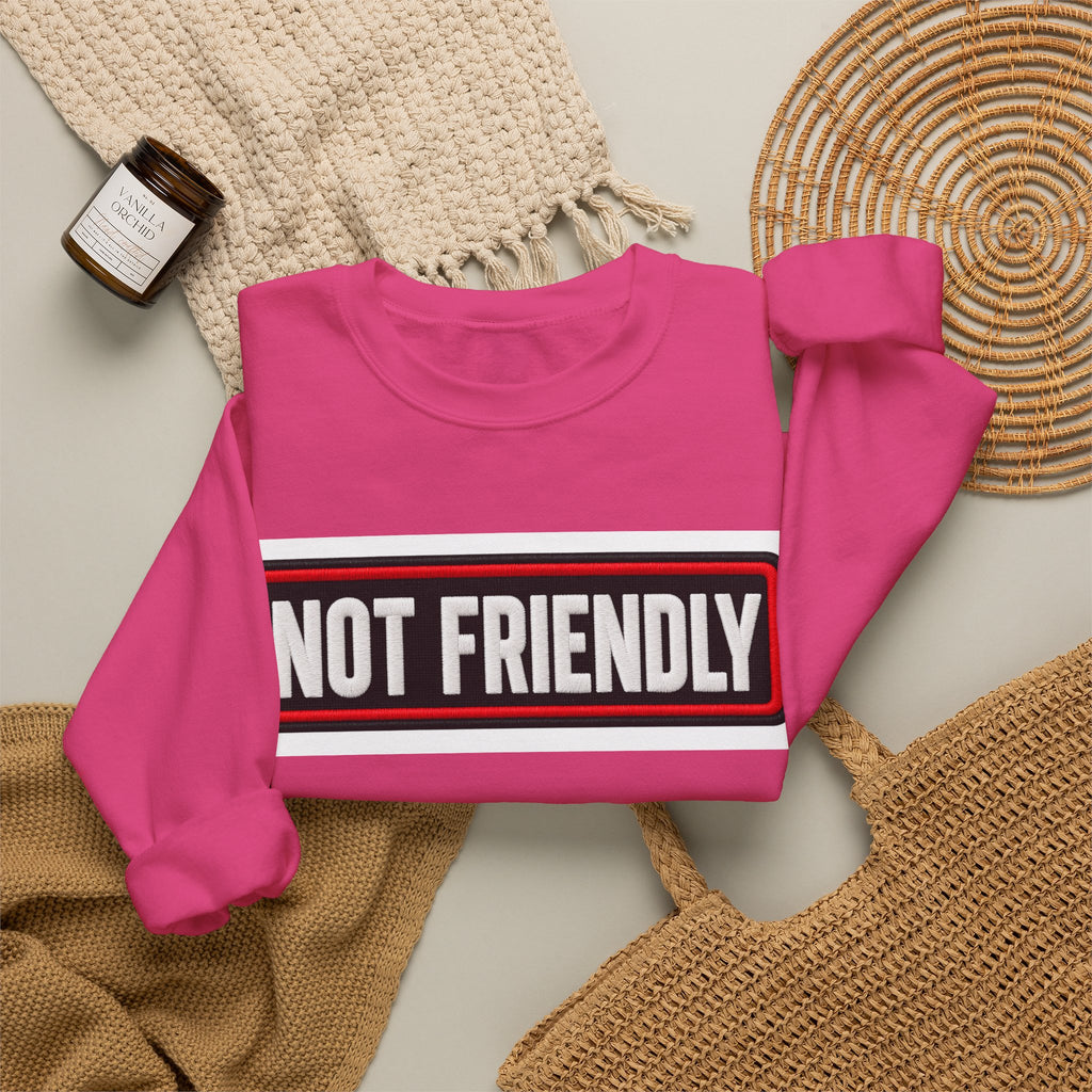 Not Friendly - Service Dog Patch - Crewneck Sweatshirt