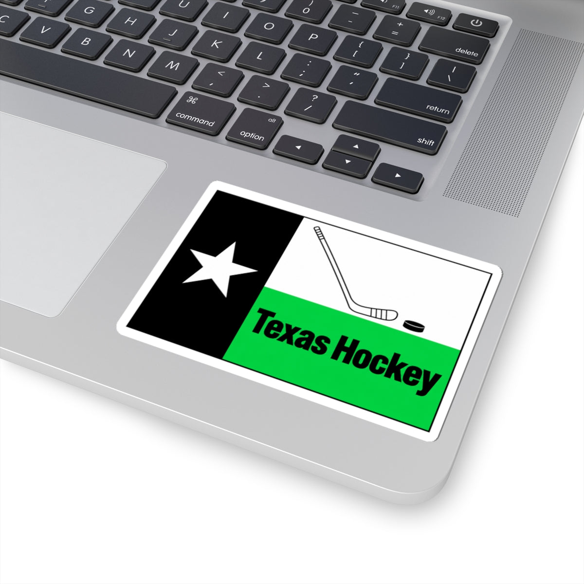 Texas Hockey Flag - Kiss-Cut Sticker