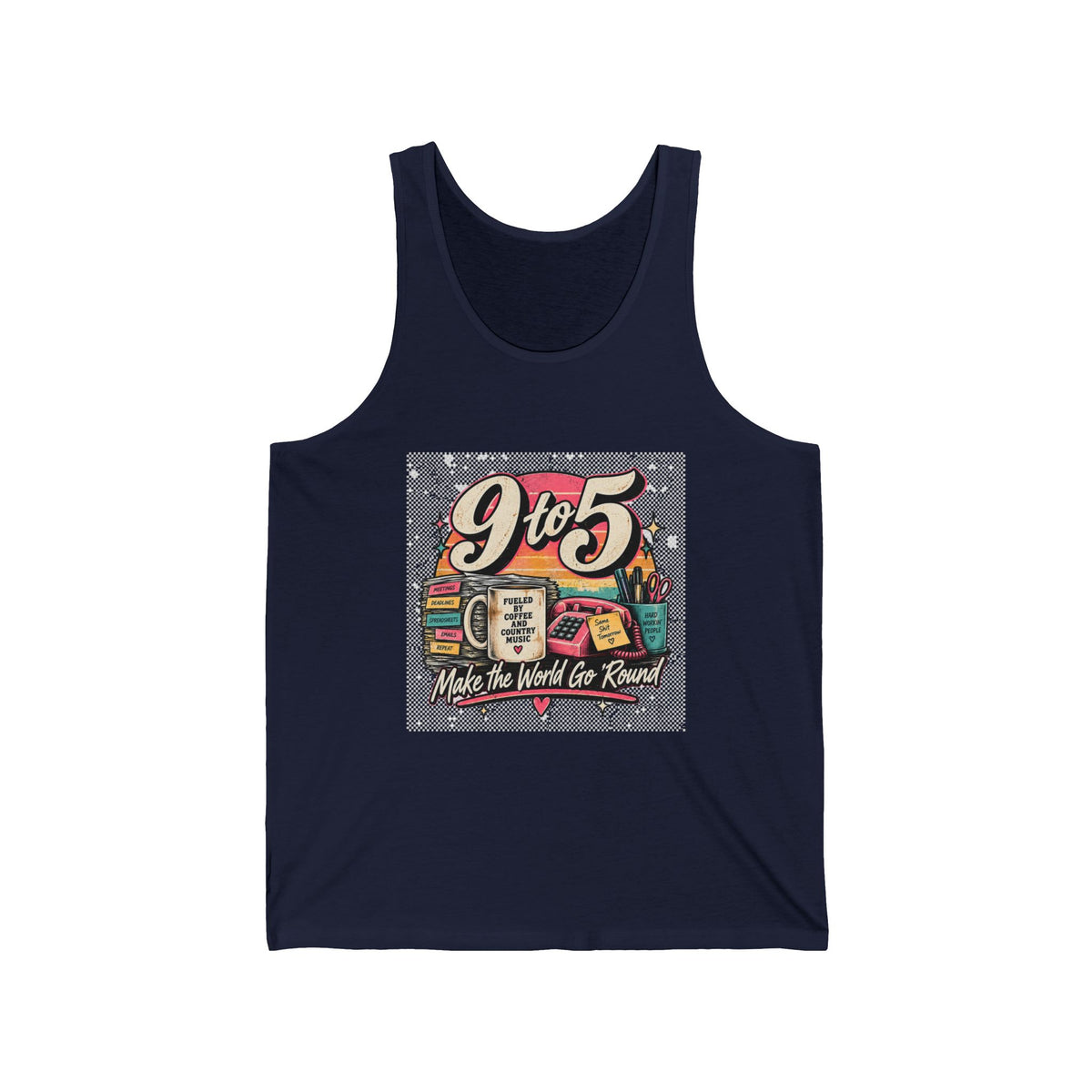 9to5 Make the World Go Round - Athletic Tank
