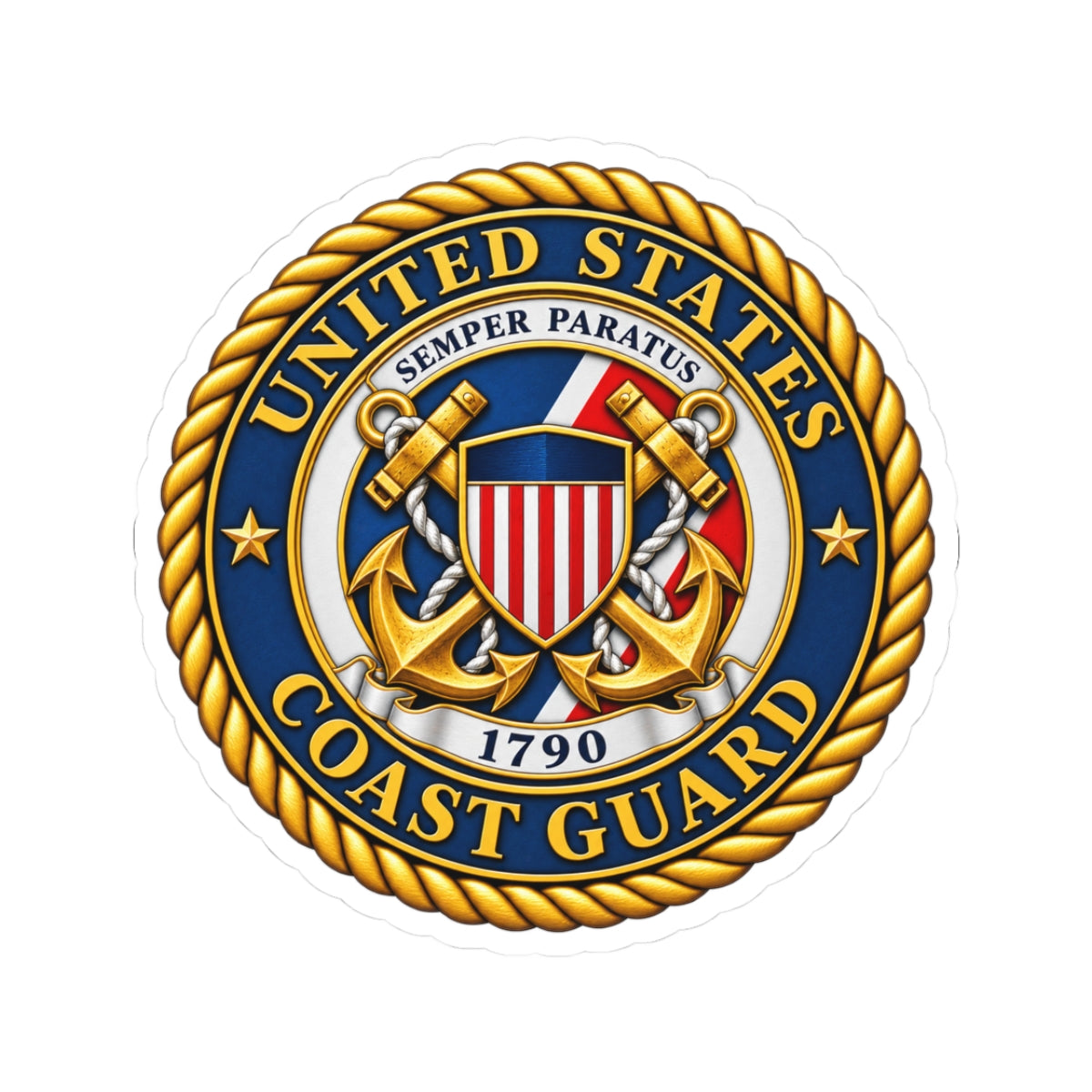 U.S. Coast Guard Emblem - Kiss-Cut Sticker