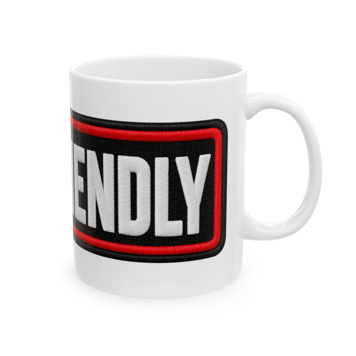 Not Friendly - Service Dog Patch - Ceramic Mug 11oz and 15oz