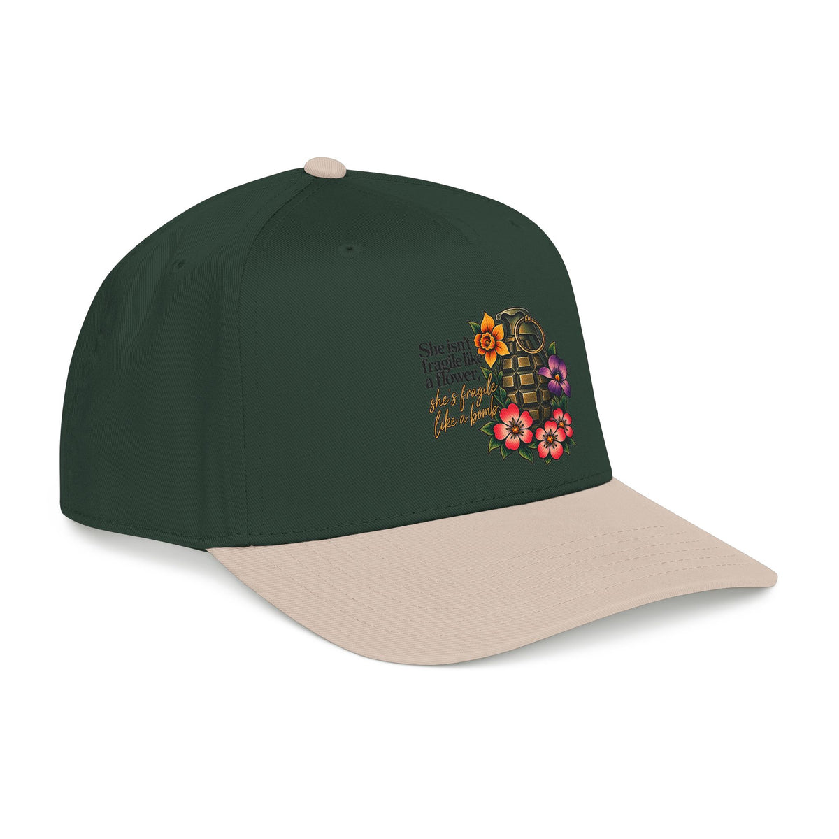 Fragile Like a Bomb - Floral Grenade - OTTO Baseball Hat