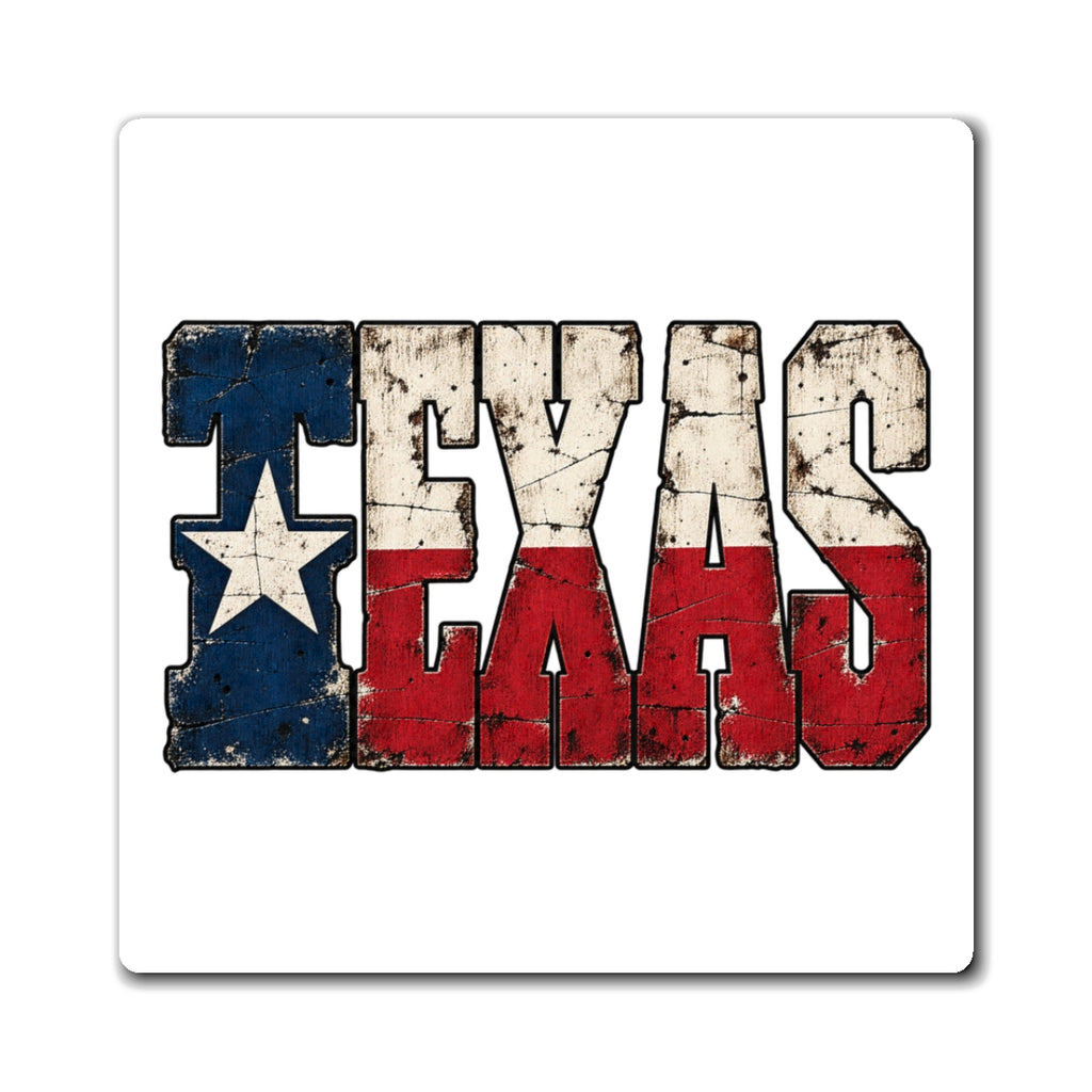 Texas Flag Block Letters - Magnet