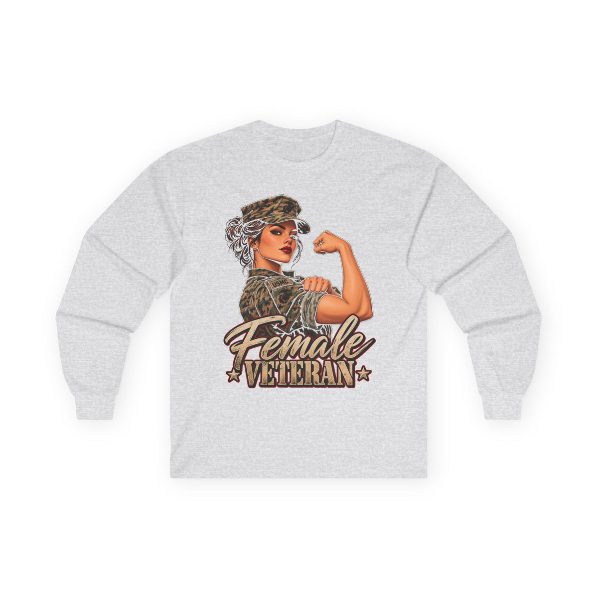 Female Veteran Pride - Unisex Ultra Cotton Long Sleeve Tee